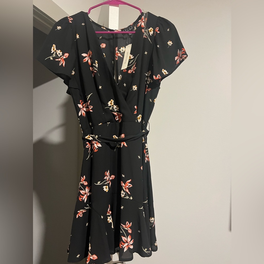 Black Floral Francesca’s Dress